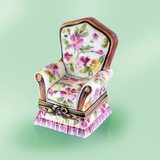 Picture of Limoges Armchair with Floral Tapestry Box