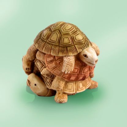 Picture of British Pile of Turtles Trinket Box