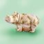 Picture of British Rhino with Leaves Trinket Box