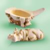 Picture of British Rhino with Leaves Trinket Box