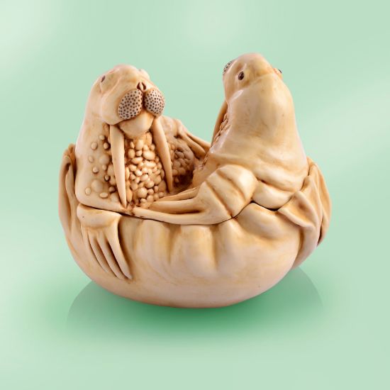 Picture of Walrus Couple British Trinket Box