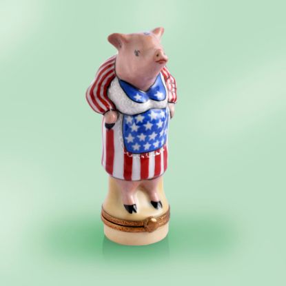 Picture of Limoges 4th of July Mrs Pig