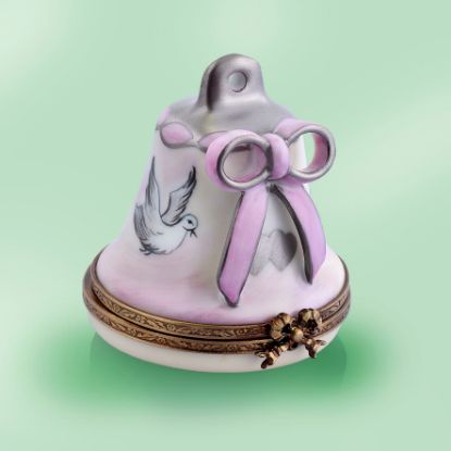 Picture of Limoges Silver Anniversary Bell with Doves Box