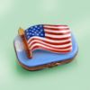 Picture of Limoges 3D USA Flag on Blue Sky Box