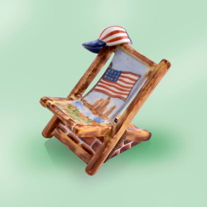 Picture of Limoges USA Beach Chair with USA Cap Box