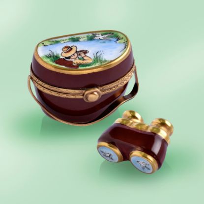 Picture of Limoges Bird Watching  Box with Binoculars