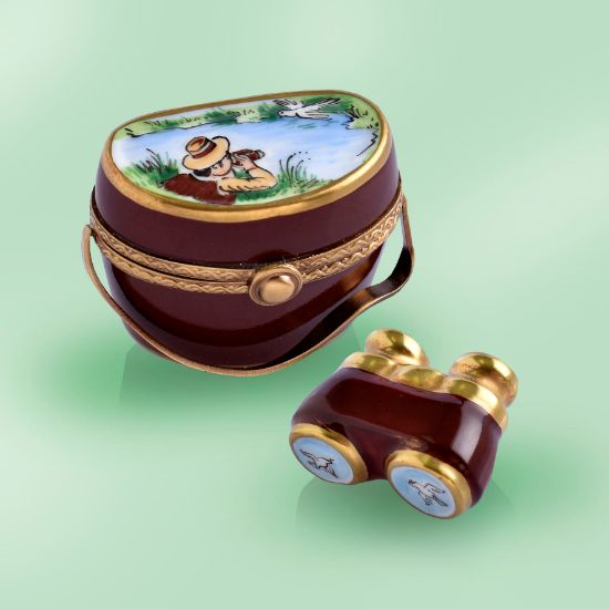 Picture of Limoges Bird Watching  Box with Binoculars