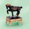 Picture of Limoges Oriental Black and Gold Horse on Stand Box