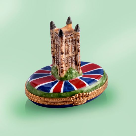 Picture of Limoges Tower of London with Flag Box and Crown Clasp