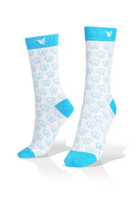 Picture of Teeth on White Socks