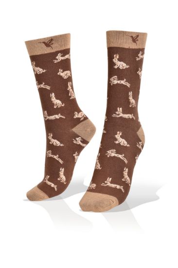 Picture of Rabbits on Brown Socks