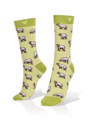 Picture of Lambs on Yellow Socks 