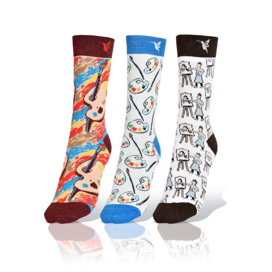 Picture of Set of 3 Art Socks