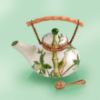 Picture of Limoges Green Leaves Bamboo Oriental Teapot Box 