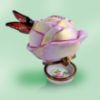 Picture of Limoges Pink Rose with Monarch Butterfly Box 