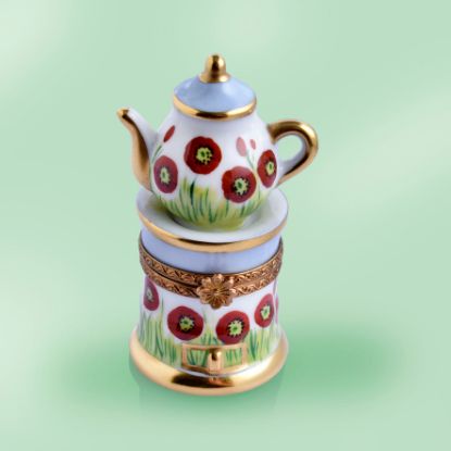 Picture of Limoges Teapot on Stand with Poppies 