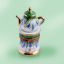 Picture of Limoges Teapot on Stand with Blue Flowers Box