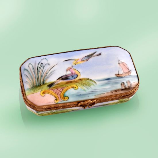 Picture of Two Birds with Boat Painting 