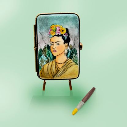 Show details for Frida Kahlo Paint Box with Brush  Picture of Frida Kahlo Paint Box with Brush