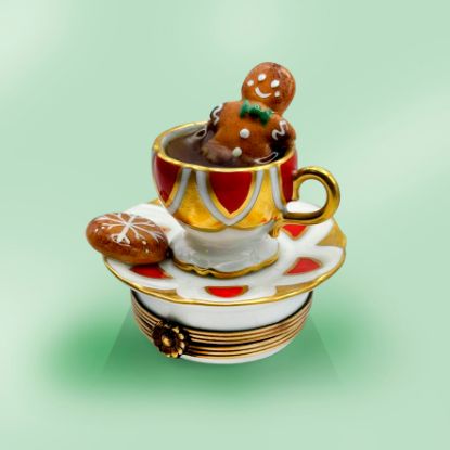 Picture of Limoges Holiday Cup with Gingerbread Cookie Box