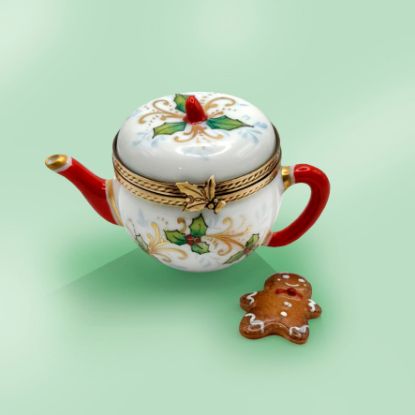 Picture of Limoges Holiday Teapot Box with  Gingerbread Cookie