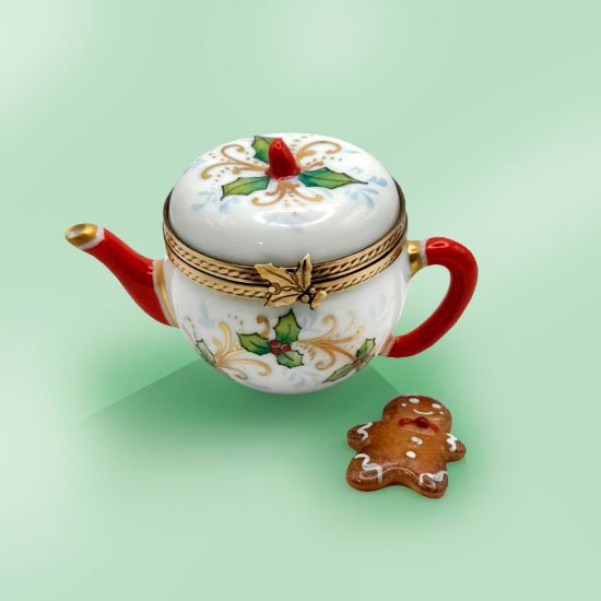 Picture of Limoges Holiday Teapot Box with  Gingerbread Cookie