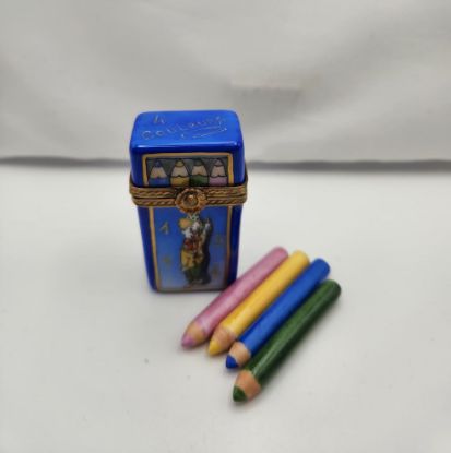 Picture of Limoges Clown Pencil Box with Pencils