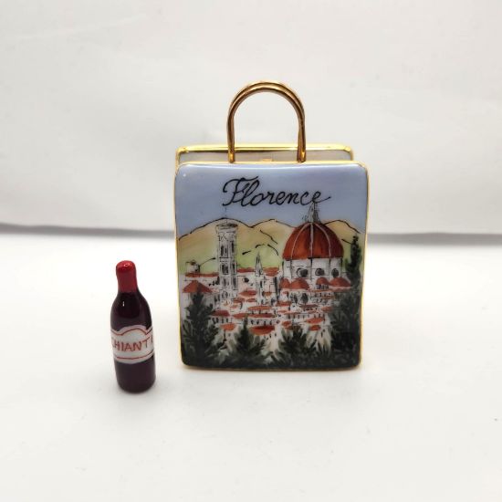 Picture of Limoges Florence Shopping Bag Box with Chianti Wine