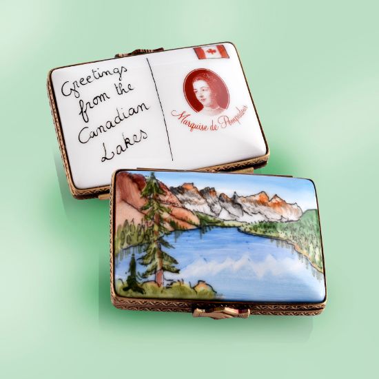 Picture of Limoges Canadian Lakes Postcard Box, Each. 
