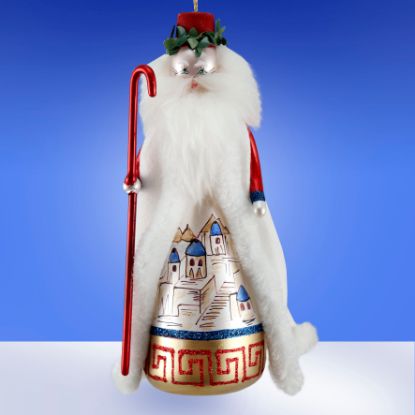 Picture of De Carlini Exclusive Greek Santa Ornament--AVAILABLE LATE DECEMBER 2025 