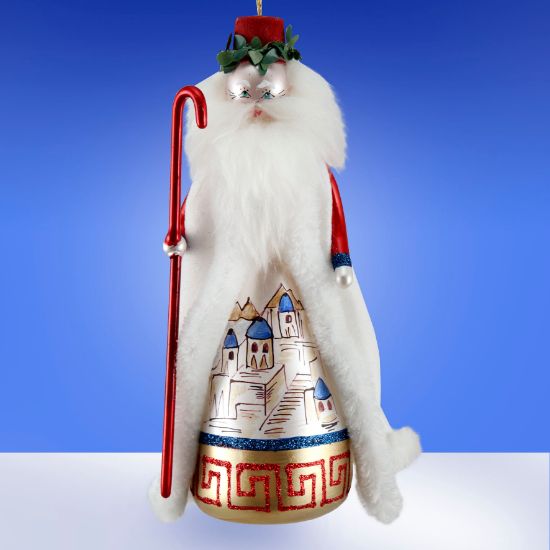 Picture of De Carlini Exclusive Greek Santa Ornament--AVAILABLE LATE DECEMBER 2025 