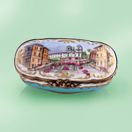 Picture of Rome Painting Artistic Box with Gold Leaf Accents