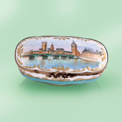 Picture of Limoges London Artistic Box with Gold Leaf Accents