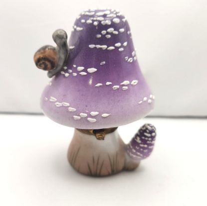 Picture of Limoges Purple Mushroom Box with Snail.
