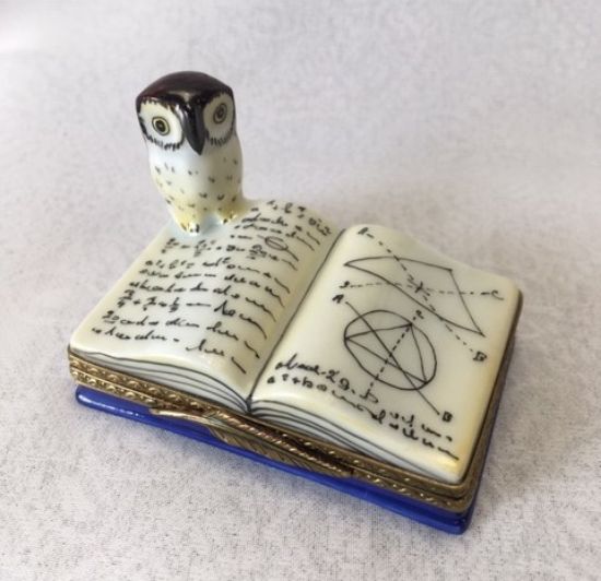 Picture of Limoges Owl on Algebra Book Box
