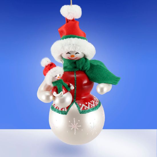 Picture of De Carlini Snowman with Little Snowman Ornament