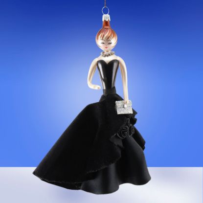 Picture of De Carlini Lady with Black Evening Gown Ornament