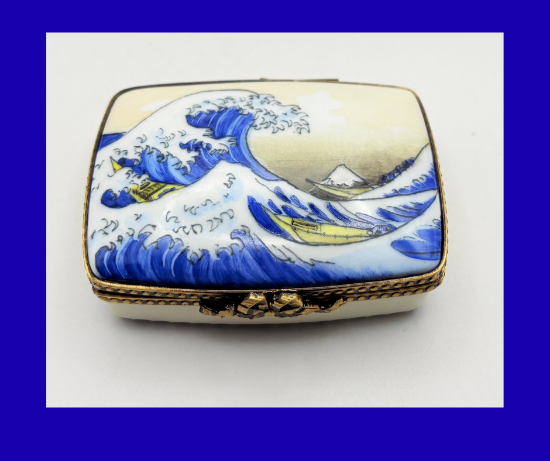Picture of Limoges Kanawaga Wave Painting Box