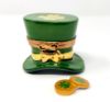 Picture of Limoges Irish Hat Box with Good Luck Coins 