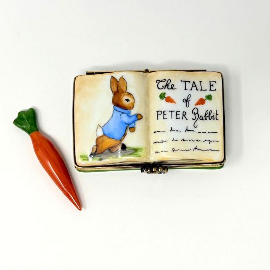 Picture of Limoges Tale of Peter Rabbit  Book Box with Loose Carrot 