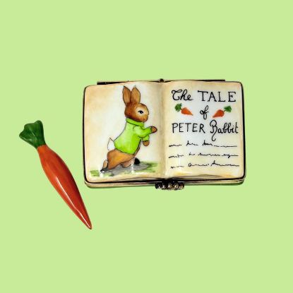 Picture of Limoges the Tale of Pweter Rabbit Book Box with Carrot