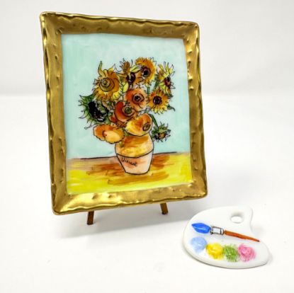 Picture of Limoges Van Gogh Sunflowers in Pot Painting Box
