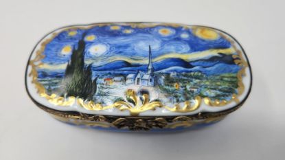 Picture of Limoges Starry Night Artistic Box with Gold Leaf