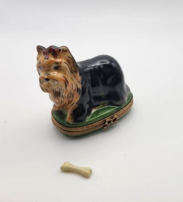 Picture of Limoges Yorkie on Grass Box