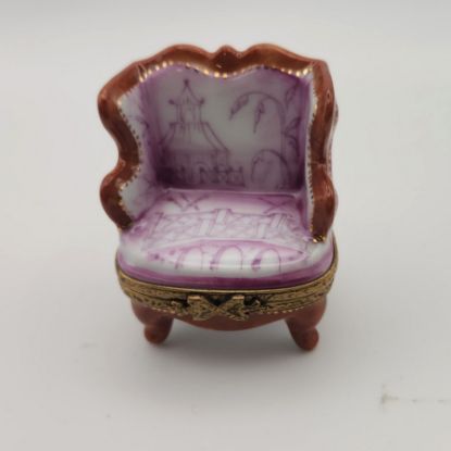 Picture of Limoges Chamart Pink Chair with Oriental Design Box