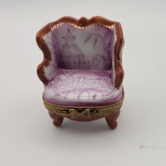 Picture of Limoges Chamart Pink Chair with Oriental Design Box