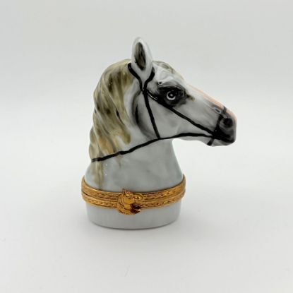 Picture of Limoges White Horse Head Box