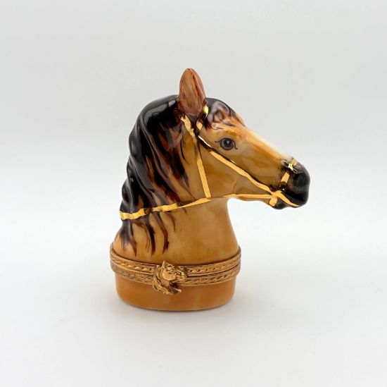 Picture of Limoges Light Brown Horse  Head box