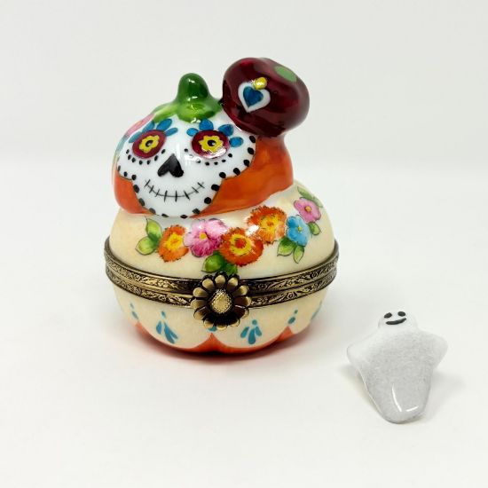 Picture of Limoges Frida Kahlo Halloween Box with Ghost