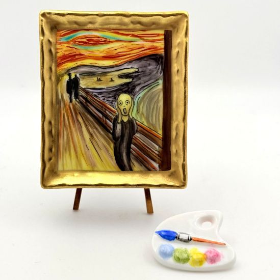Picture of Limoges Munch Scream Painting on Easel Box
